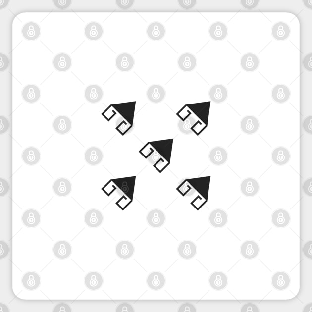 Pattern with diagonal black arrows Sticker by Nataliia1112